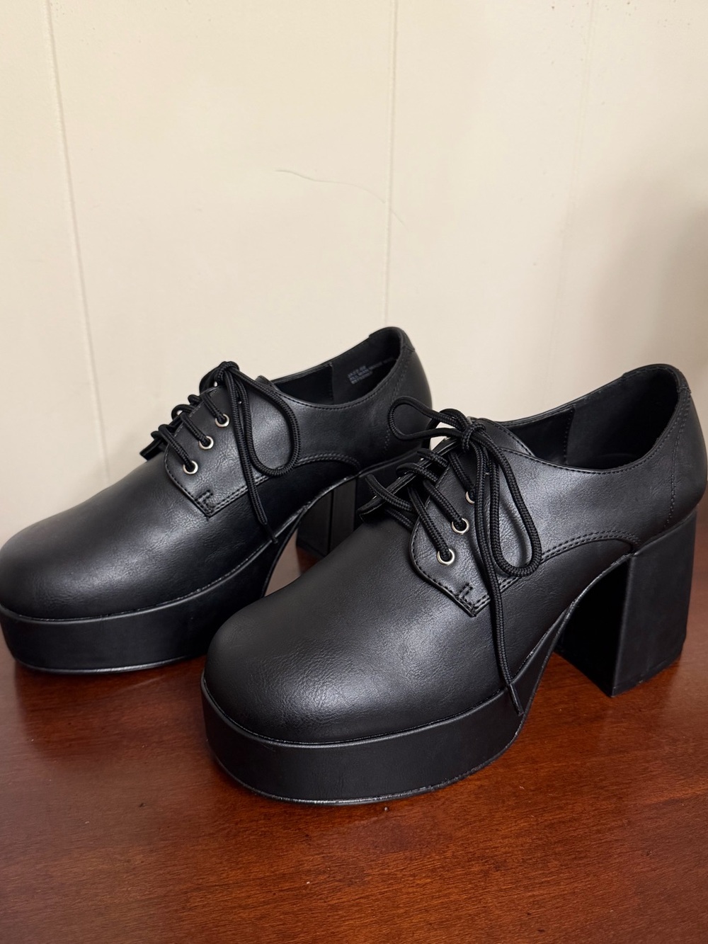 Funtasma Jazz-02 Black Vegan Platform Disco Shoes Unisex NWOT - Picture 7 of 13
